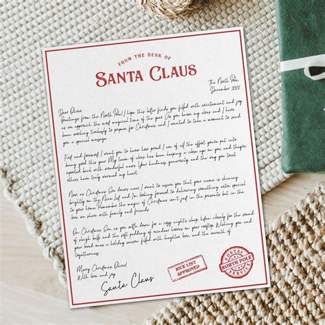 Printable Personalized Santa Letter