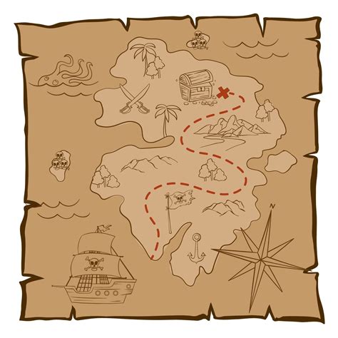 Printable Pirate Map Template