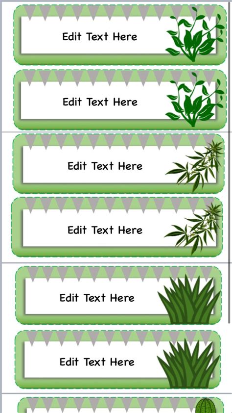 Printable Plant Name Tags
