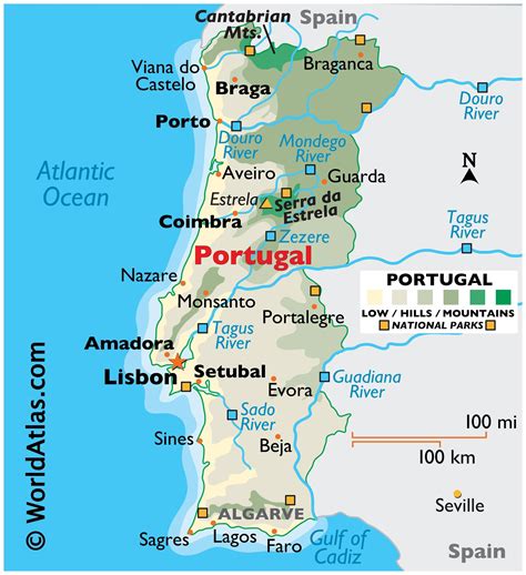 Printable Portugal Map