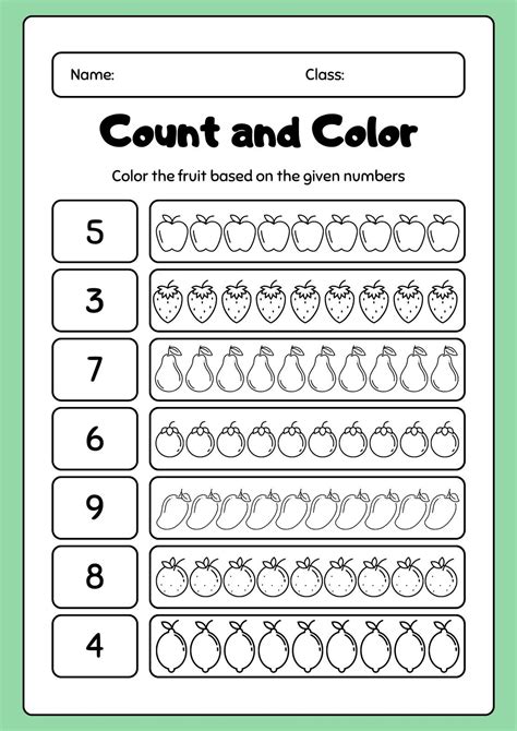 Printable Preschool Homework Sheets