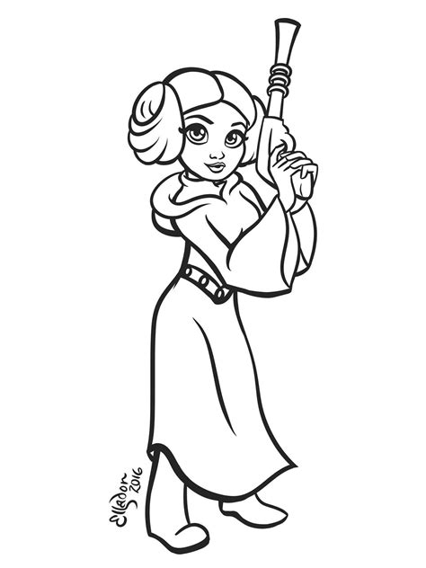 Printable Princess Leia Coloring Pages