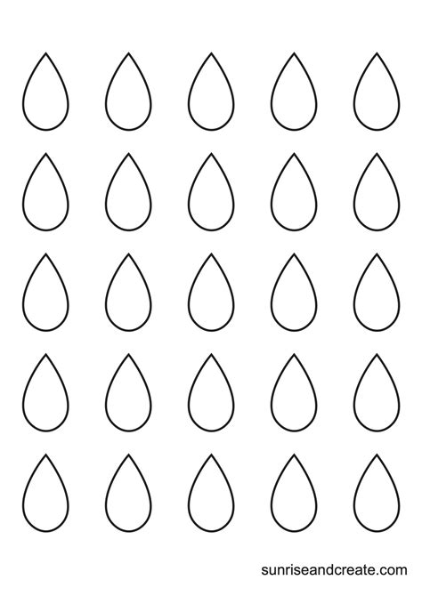 Printable Rain Drops
