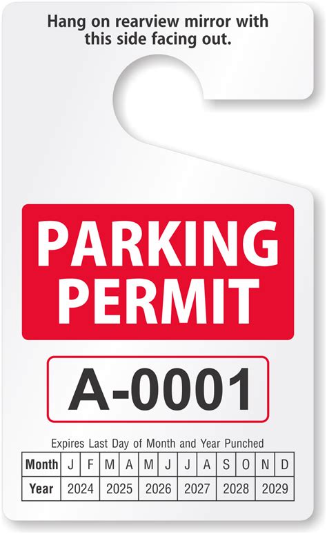 Printable Rear View Mirror Hang Tag Template