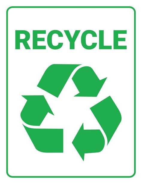 Printable Recycling Sign