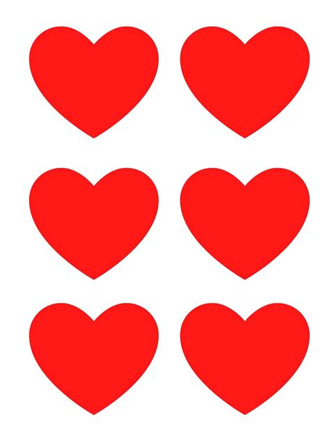 Printable Red Hearts