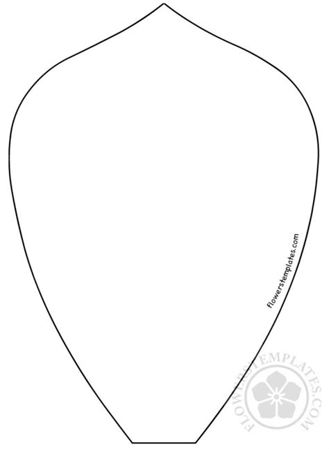 Printable Rose Petal Template