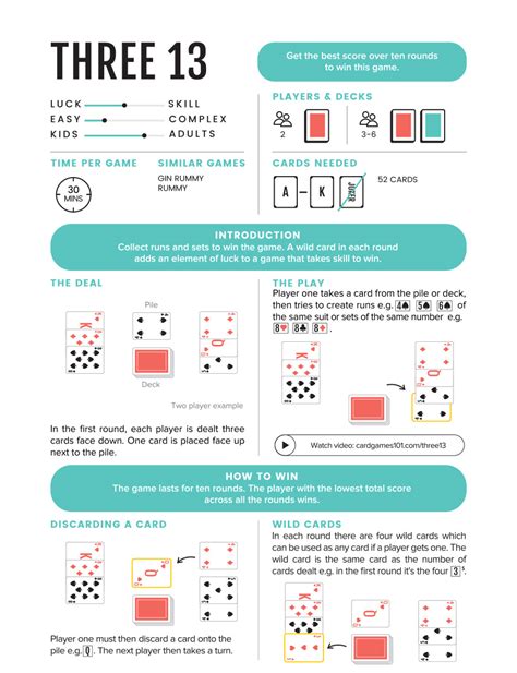 Printable Rules For 313 Card Game