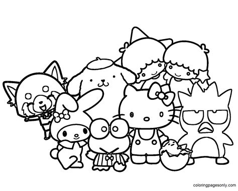 Printable Sanrio Characters Coloring Pages