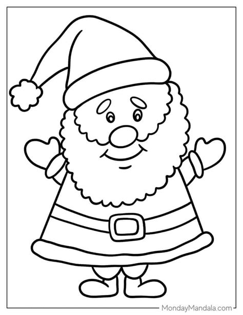 Printable Santa Colouring Pages