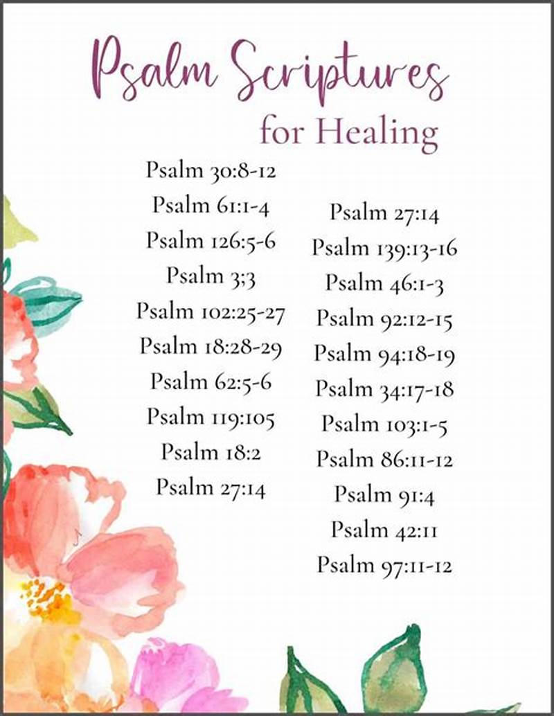 Printable Scriptures On Healing