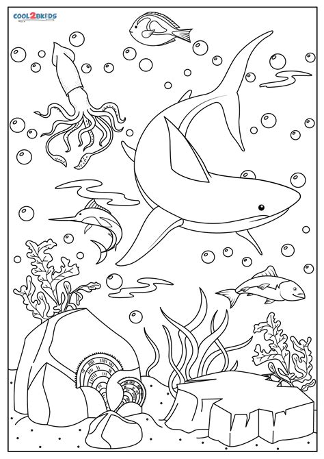 Printable Sea Animals Coloring Pages