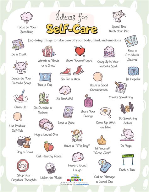 Printable Self Care Activities