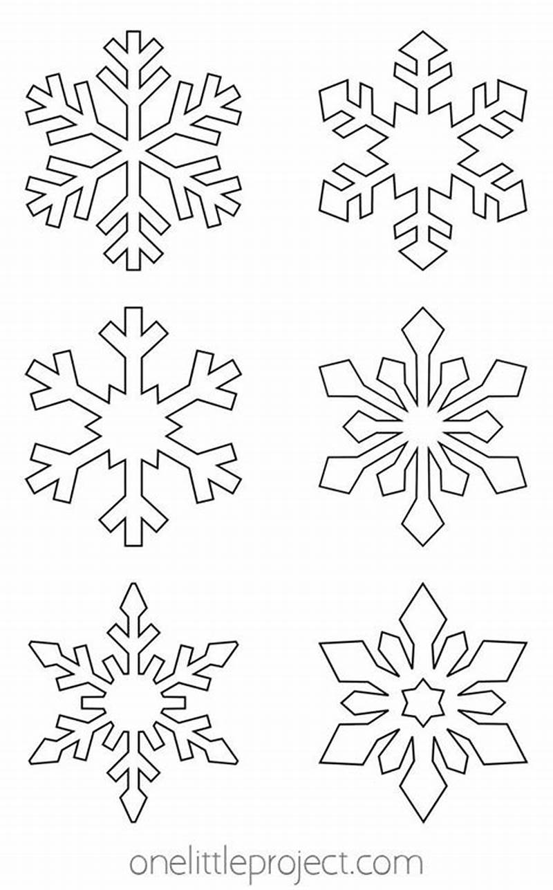 Printable Simple Snowflakes Pattern