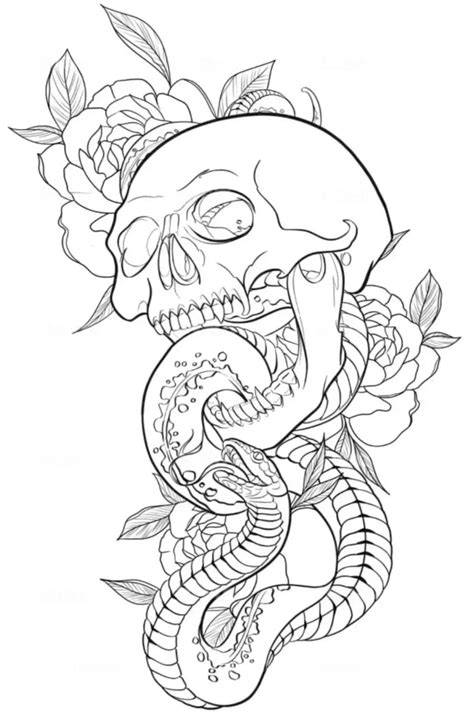 Printable Skull Tattoo Stencils