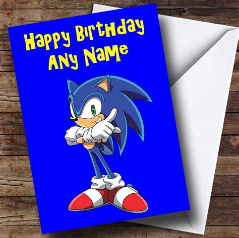 Printable Sonic Birthday Card