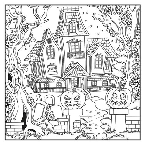 Printable Spooky Halloween Coloring Pages