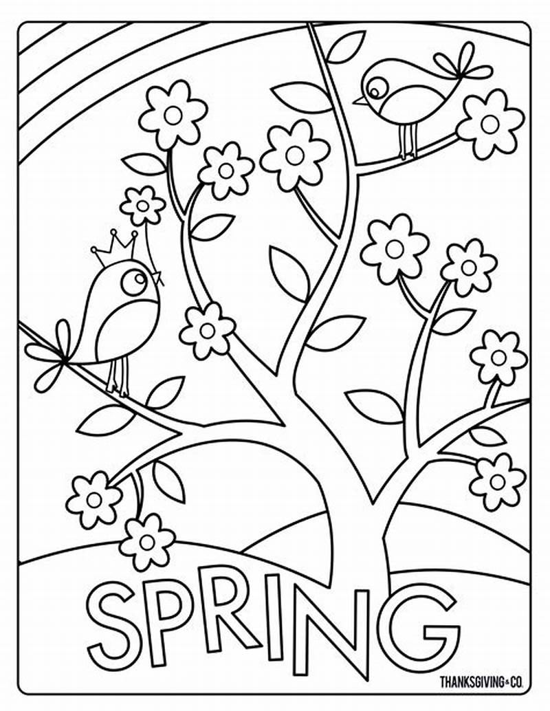 Printable Spring Colouring Pages