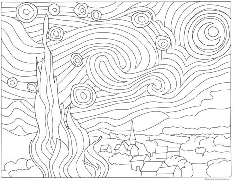 Printable Starry Night