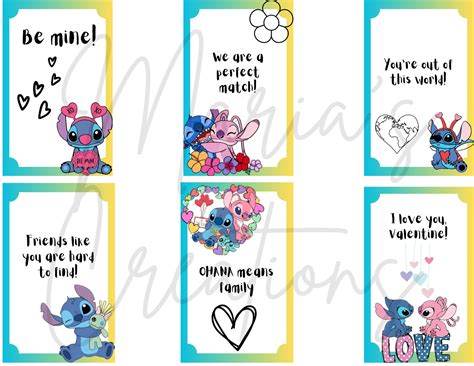 Printable Stitch Valentine Cards