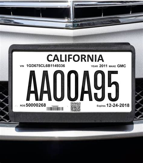 Printable Temporary License Plate California