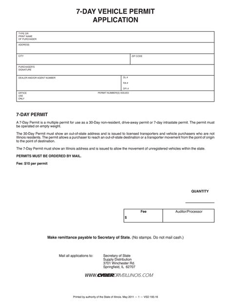 Printable Temporary License Plate Illinois