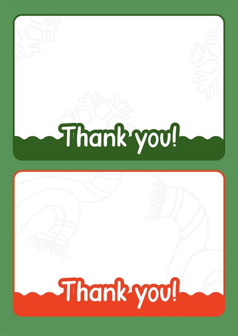 Printable Thank You Christmas Cards