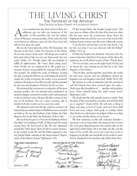 Printable The Living Christ