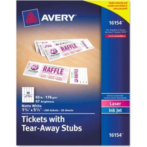Printable Tickets With Tear Away Stubs