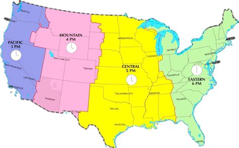 Printable Time Zone Map Of Usa