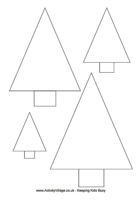 Printable Triangle Christmas Tree Template