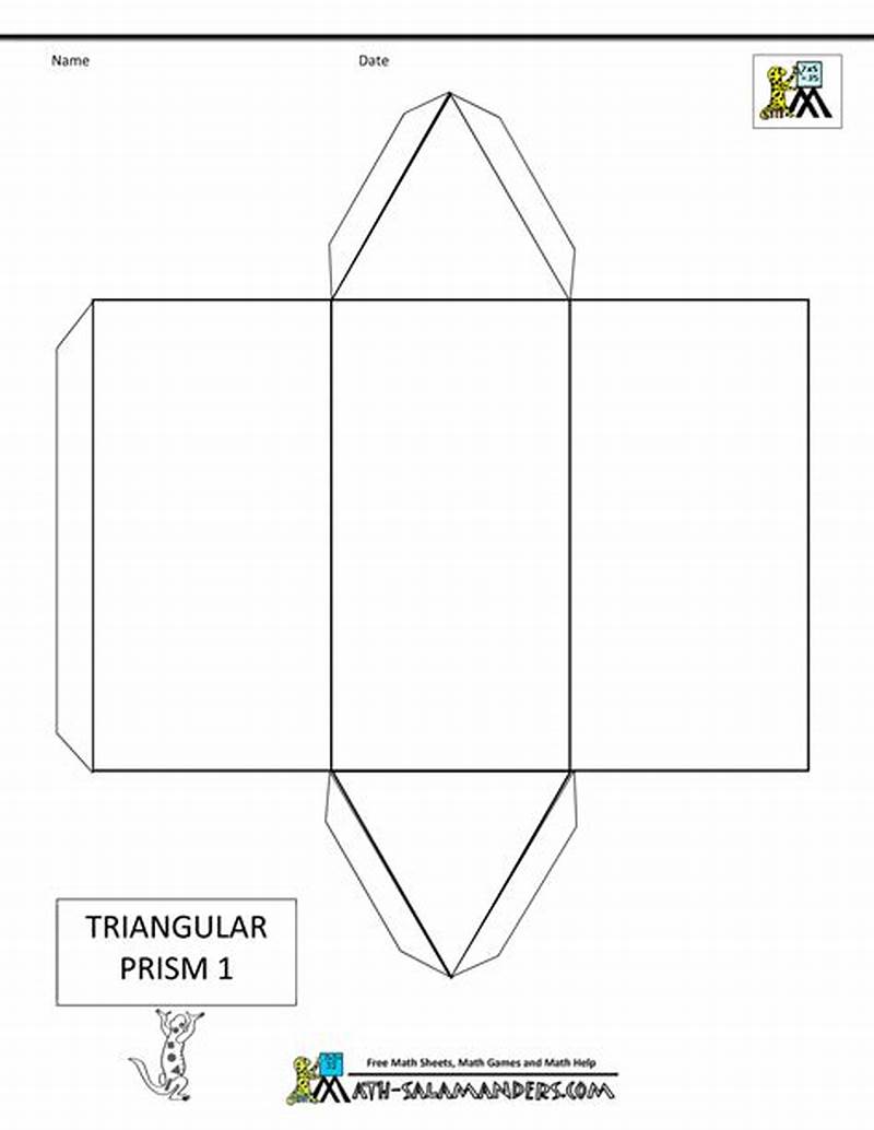 Printable Triangular Prism Net