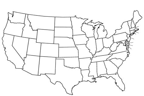Printable Us Map Blank