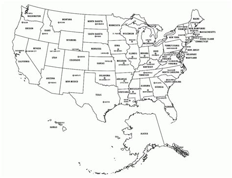 Printable Us Map With States And Capitals