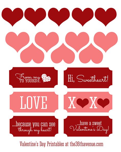 Printable Valentine Cut Outs