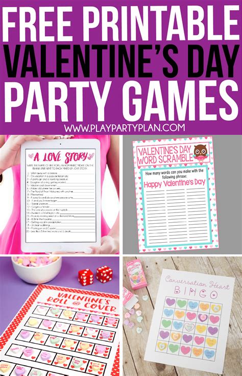 Printable Valentine Games