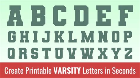 Printable Varsity Letters