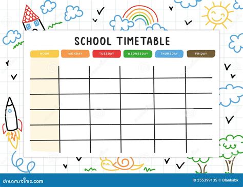 Printable Weekly Timetable