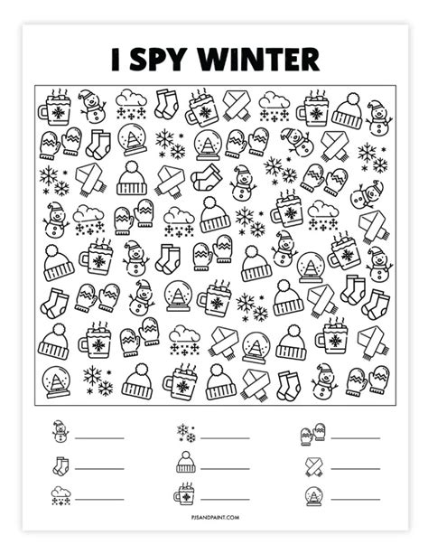 Printable Winter Activity Pages