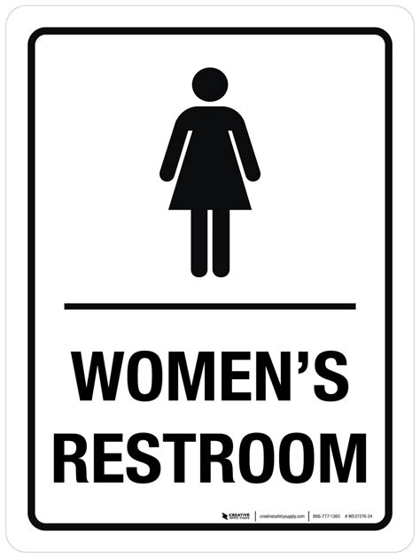 Printable Women's Restroom Sign
