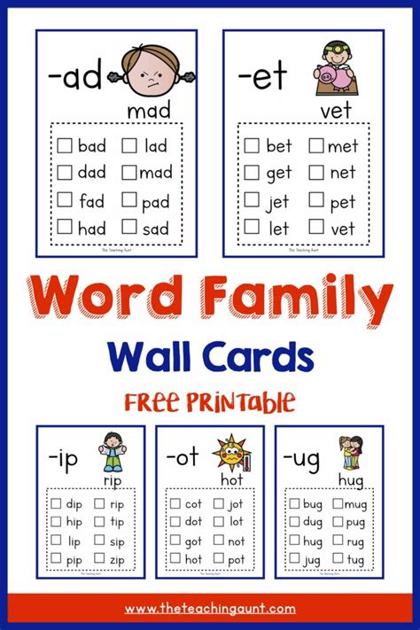 Printable Word Family