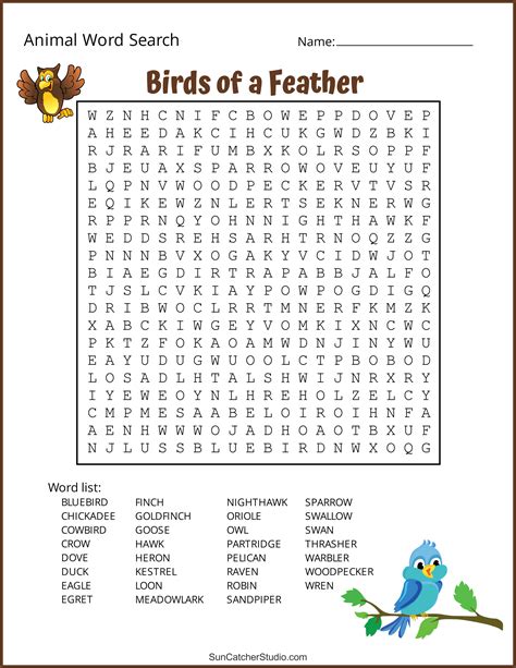 Printable Wordsearch Puzzles