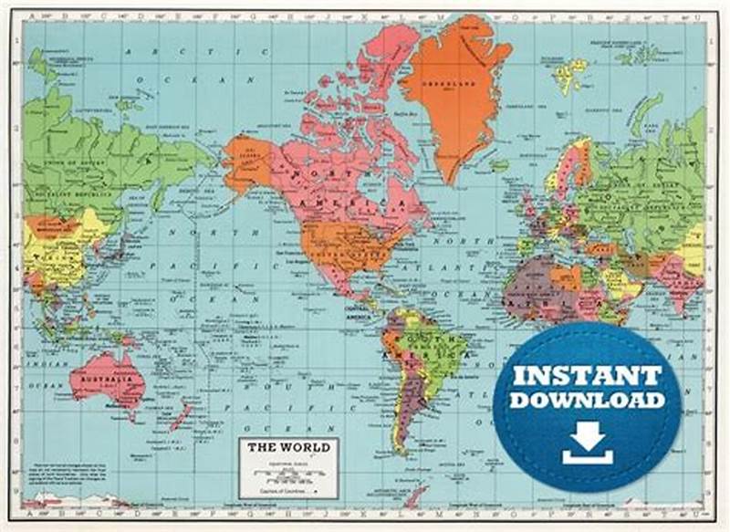 Printable World Map To Color