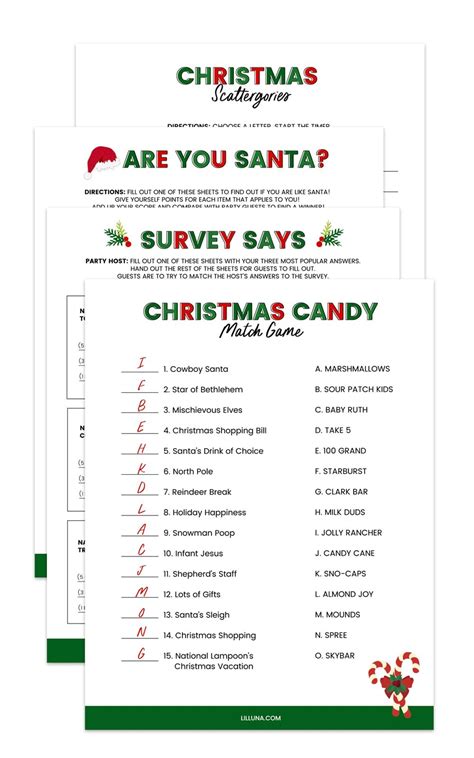 Printable Xmas Games