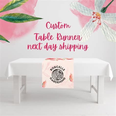 Printed Table Runner Logo Template