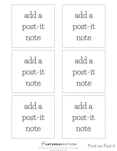 Printing On Post It Notes Template