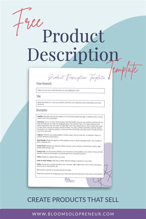 Product Description Template Free