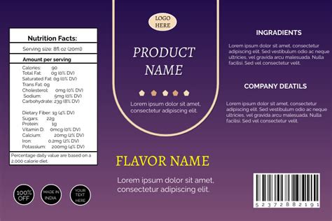 Product Label Template
