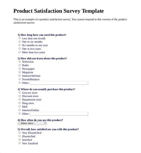 Product Survey Template