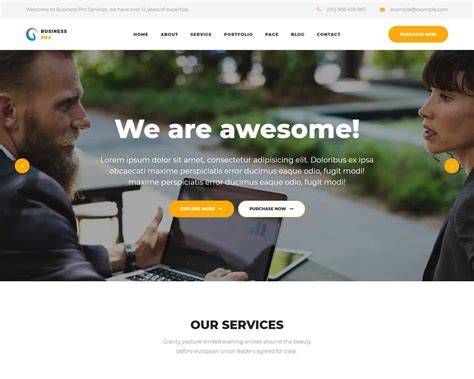 Professional Business Website Templates